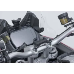 Supporto navigatore per manubrio Sw-Motech Nero. Ducati Multistrada V4 (20-), V2 (24-).