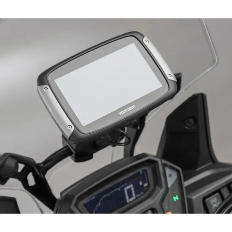 Supporto Navigatore Sw-Motech Tubolare 10/12 mm Nero