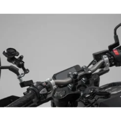 Supporto Navigatore Universale Sw-Motech T-Lock Manubrio Specchietto
