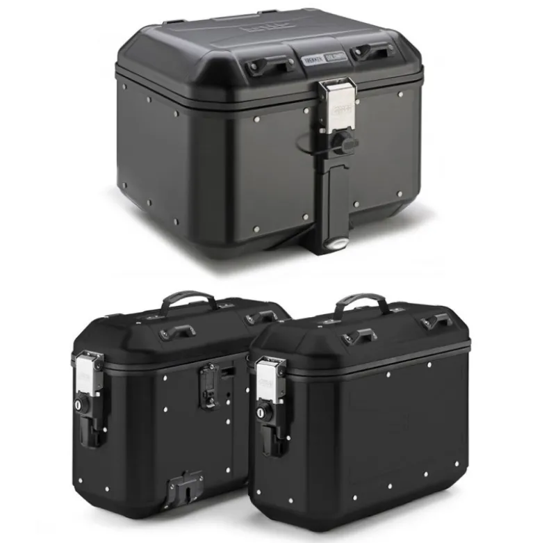 Tris Valigie Givi Trekker Dolomiti DLM46B con Coppia Valigie Givi DLMK36BPACK2