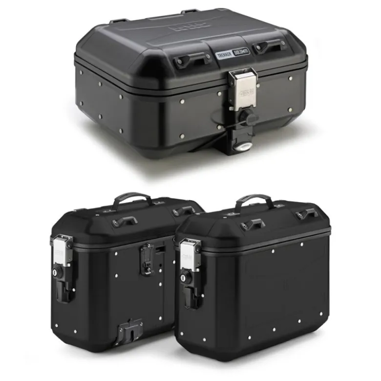 Tris Valigie Givi Trekker Dolomiti DLM30B con Coppia Valigie Givi DLMK36BPACK2