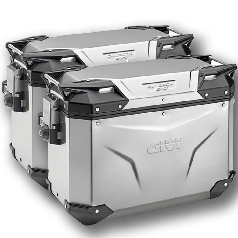 Tris Valigie Givi Trekker Outback Evo OBKE58A con Coppia Valigie Givi OBKE48APACK2
