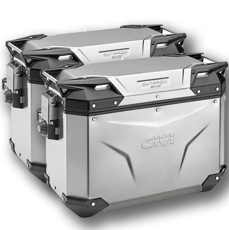 Tris Valigie Givi Trekker Outback Evo OBKE42A con Coppia Valigie Givi OBKE4837APACK2