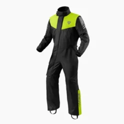 Tuta antipioggia Rev'it Revit Pacific 4 H2O Nero Giallo Neon