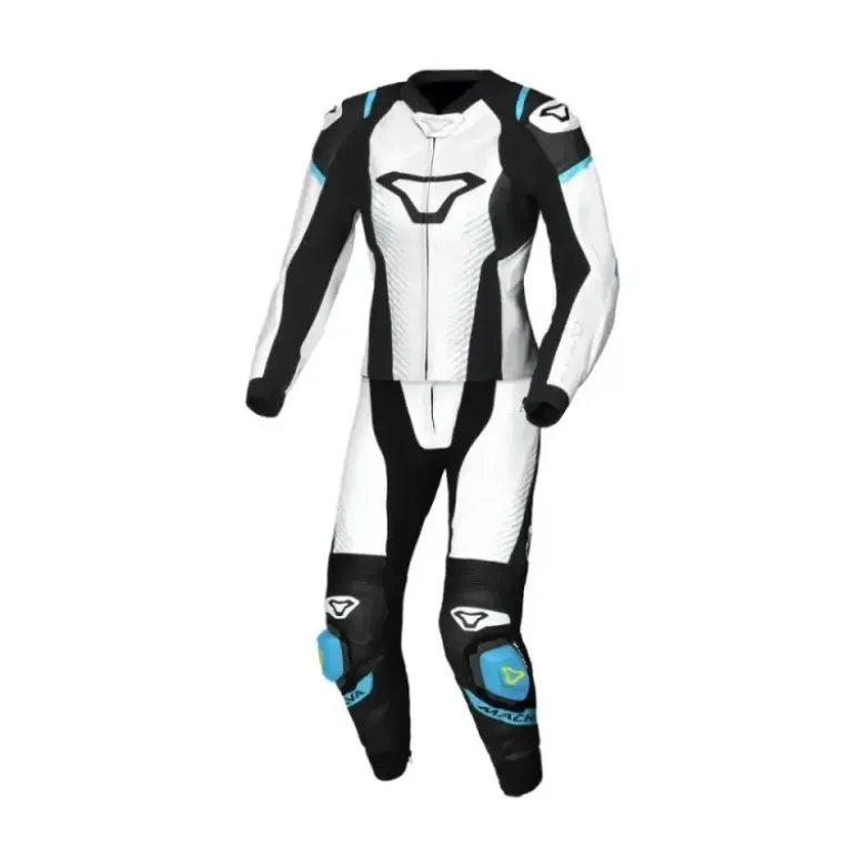 Tuta Divisa Donna In Pelle Macna Tronniq Bianco Blu
