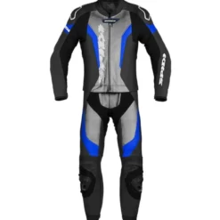 Tuta Divisa In Pelle Spidi Laser Touring Nero Blu