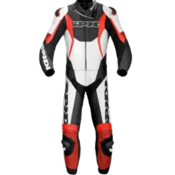 Tuta Divisa In Pelle Spidi Sport Warrior Touring Nero Rosso