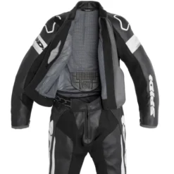 Tuta Donna Divisa In Pelle Spidi Laser Touring Lady Nero Bianco