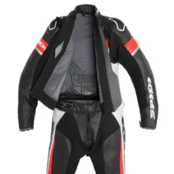 Tuta Donna Divisa In Pelle Spidi Laser Touring Lady Nero Rosso