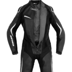 Tuta Donna Intera In Pelle Spidi Track Lady Perforated Pro Nero Bianco