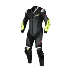 Tuta Intera In Pelle Macna Chromiq 1pc Nero Giallo