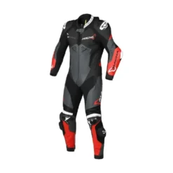 Tuta Intera In Pelle Macna Chromiq 1pc Nero Rosso