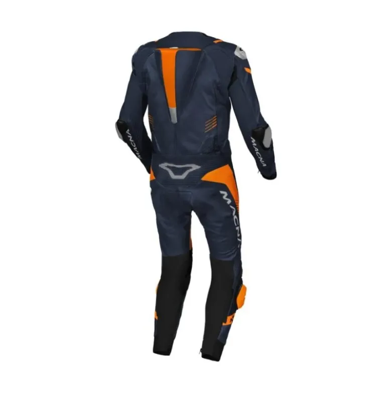 Tuta Intera In Pelle Macna Tronniq Blu Arancio