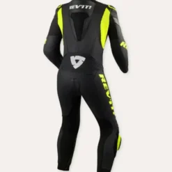 Tuta Intera In Pelle Revit Argon 3 Nero Giallo Neon
