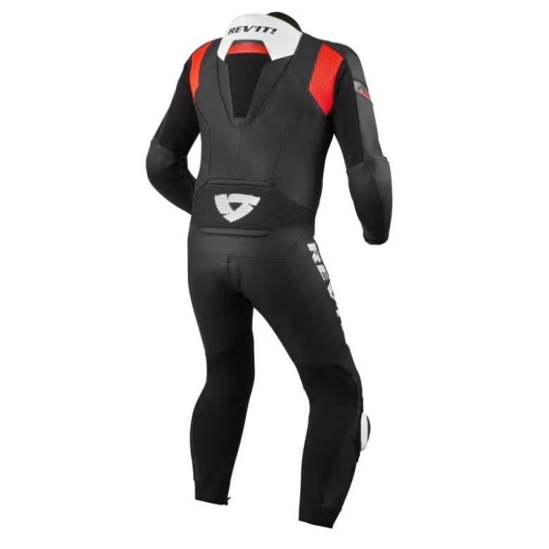 Tuta Intera In Pelle Revit Argon 2 Nero Rosso