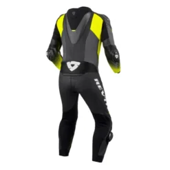 Tuta Intera In Pelle Revit Control Nero Giallo Neon
