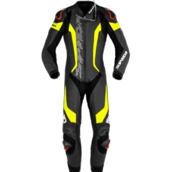 Tuta Intera In Pelle Spidi Laser Pro Perforated Nero Giallo Fluo