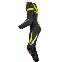 Tuta Intera In Pelle Spidi Laser Pro Perforated Nero Giallo Fluo