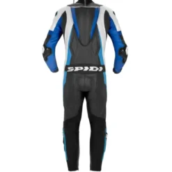 Tuta Intera In Pelle Spidi Sport Warrior Perforated Pro Bianco Blu