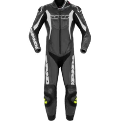 Tuta Intera In Pelle Spidi Sport Warrior Perforated Pro Nero Bianco