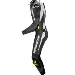Tuta Intera In Pelle Spidi Sport Warrior Perforated Pro Nero Bianco