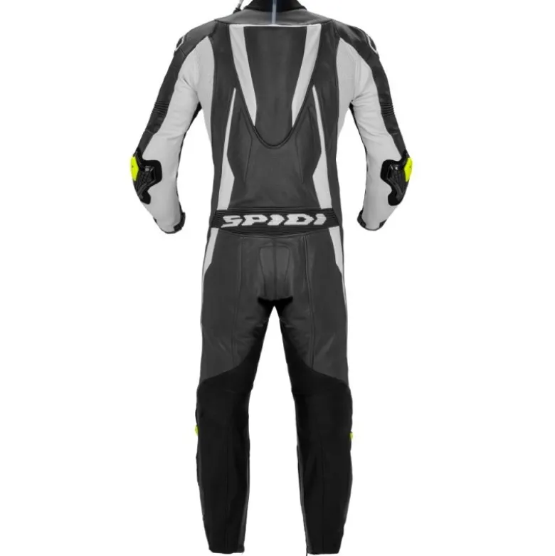 Tuta Intera In Pelle Spidi Sport Warrior Perforated Pro Nero Bianco