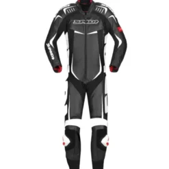 Tuta Intera In Pelle Spidi Track Wind Pro Nero Bianco