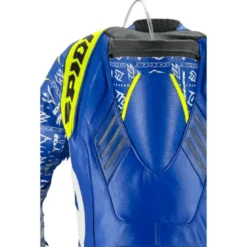 Tuta Intera In Pelle Spidi Track Wind Replica Evo Blu Giallo