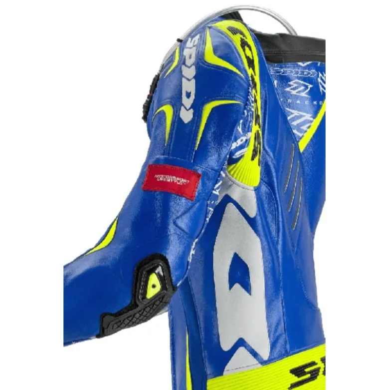 Tuta Intera In Pelle Spidi Track Wind Replica Evo Blu Giallo