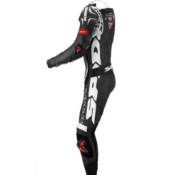Tuta Intera In Pelle Spidi Track Wind Replica Evo Nero Bianco