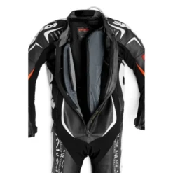 Tuta Intera In Pelle Spidi Track Wind Replica Evo Nero Bianco