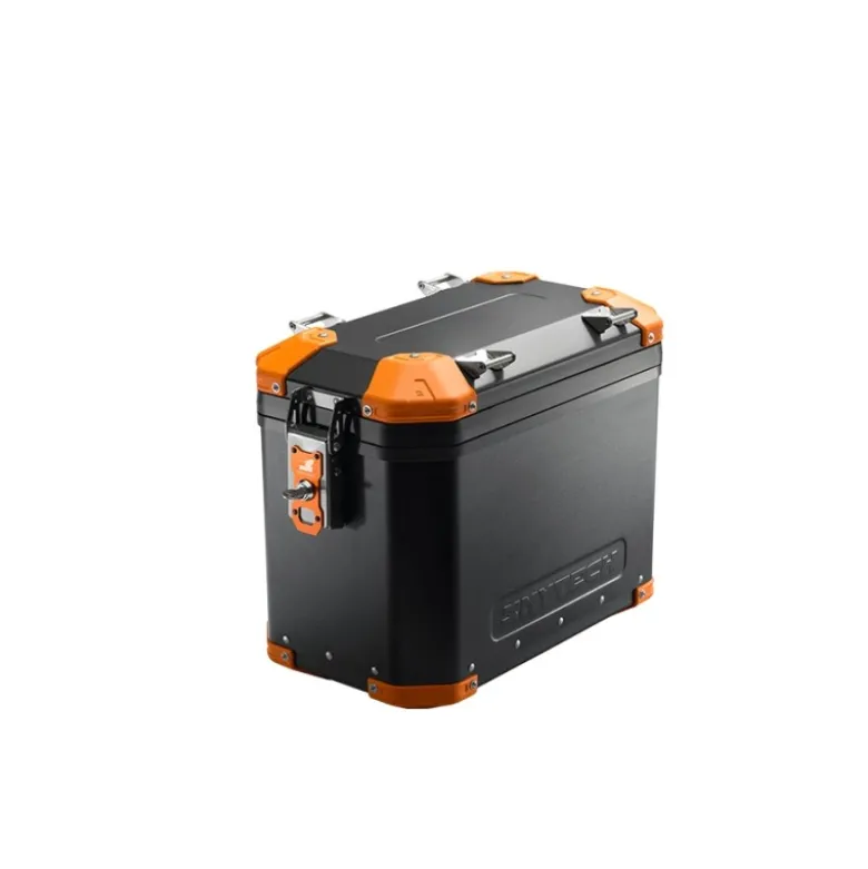 Valigia Laterale MyTech Model-x 48 Litri Nero Angolari Arancioni
