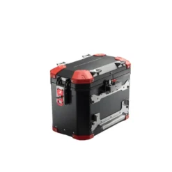 Valigia Laterale MyTech Model-x 48 Litri Nero Angolari Rossi