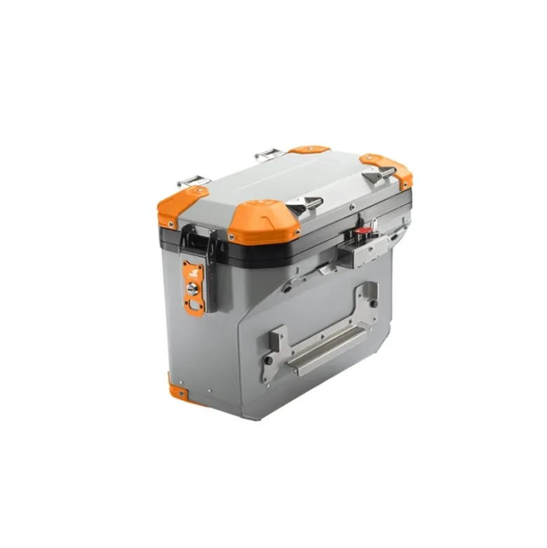 Valigia Laterale Scaricata MyTech Model-x 41 Litri Grigio Angolari Arancioni