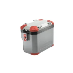 Valigia Laterale Scaricata MyTech Model-x 32 Litri Grigio Angolari Rossi