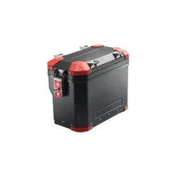 Valigia Laterale Scaricata MyTech Model-x 41 Litri Nero Angolari Rossi