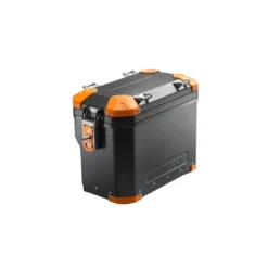 Valigia Laterale Scaricata MyTech Model-x 32 Litri Nero Angolari Arancioni