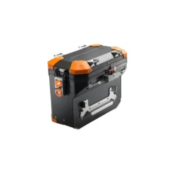 Valigia Laterale Scaricata MyTech Model-x 32 Litri Nero Angolari Arancioni