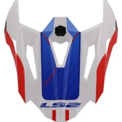 Visiera Spoiler Integrato Ls2 Per Casco X-force MX703 Bianco Rosso Blu