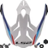 Visiera Spoiler Ls2 Per Casco Explorer MX701 Bianco Blu