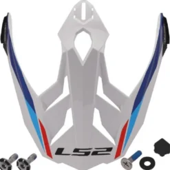 Visiera Spoiler Ls2 Per Casco Explorer MX701 Bianco Blu