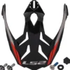 Visiera Spoiler Ls2 Per Casco Explorer MX701 Nero Arancione